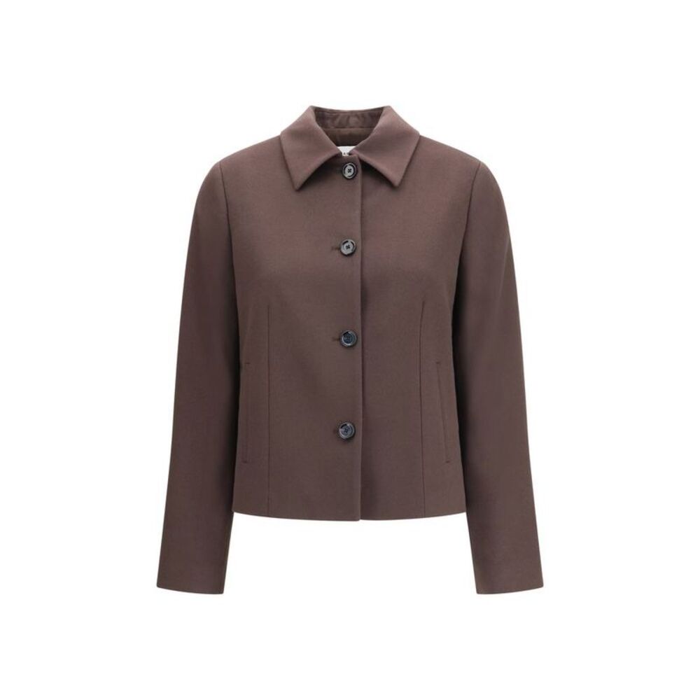 Lardini Brown Wool Oves Aries Full-Length Women's Jacket